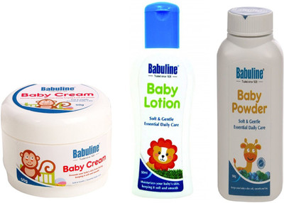 

Babuline Lotion, Baby Cream, Baby Powder Travel Kit(White)