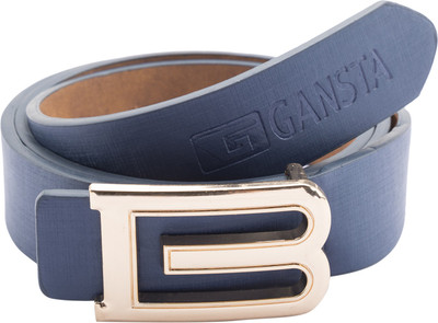 

Gansta Men Casual, Formal, Party Blue, Gold Artificial Leather Belt