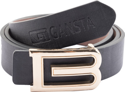 

Gansta Men Casual, Formal, Party Black, Gold Artificial Leather Belt