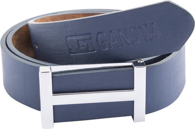 

Gansta Men Casual, Formal, Party Blue, Silver Artificial Leather Belt