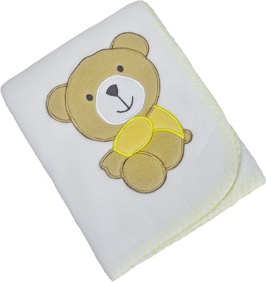 

Babysid Collections Embroidered, Animal  Blanket(Polyester, White