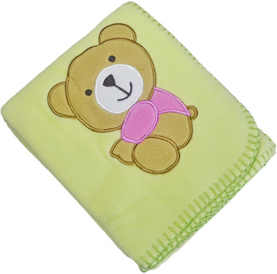 

Babysid Collections Embroidered, Animal  Crib Baby Blanket(Polyester, Green