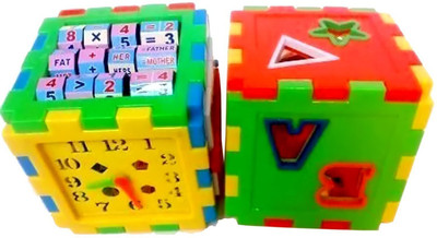 

Toykart Educational ALL in ONE Blocks set - Multi-skill: Colors, Counting, ABC, Maths, Clock, Blocks, Puzzle and much more - Set of 2(Yellow)