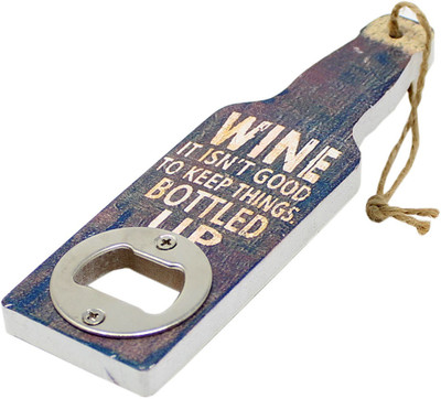 

Tootpado HNKc108 Wooden Bottle Opener Wine It Isn't Good To Keep Things Bottled Up - (HNKc108) Bottle Opener