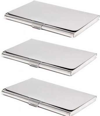 ENSURE Executive 6 Card Holder(Set of 3, Silver)