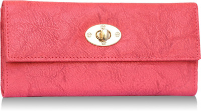 

Aisna Women Pink Artificial Leather Wallet(14 Card Slots)