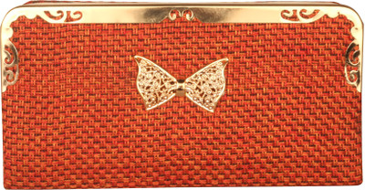 

La Fleur Casual Orange Clutch