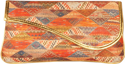 

La Fleur Casual Orange Clutch
