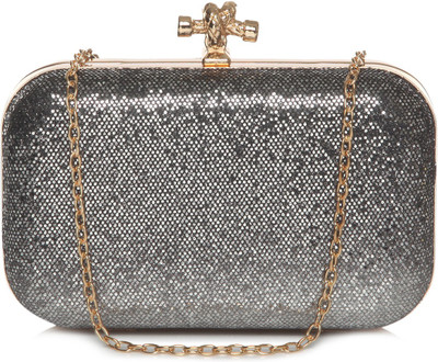 

Kazo Casual Silver Clutch