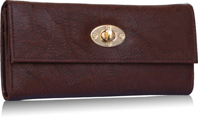 

Aisna Women Brown Artificial Leather Wallet(14 Card Slots)