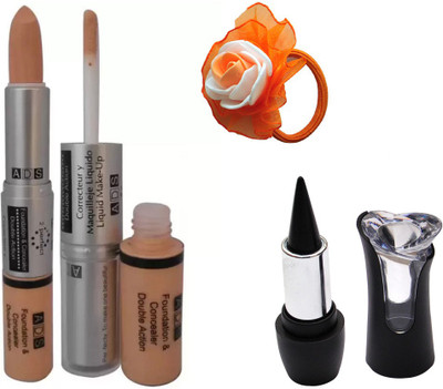 

ADS Foundation & Concealer Double Action, Kajal and Band(Set of 3)
