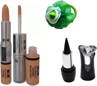 

ADS Foundation & Concealer Double Action, Kajal and Band(Set of 3)