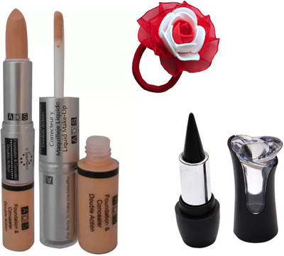 

ADS Foundation & Concealer Double Action, Kajal and Band(Set of 3)