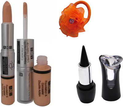 

ADS Foundation & Concealer Double Action, Kajal and Band(Set of 3)