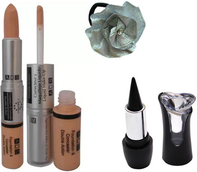 

ADS Foundation & Concealer Double Action, Kajal and Band(Set of 3)