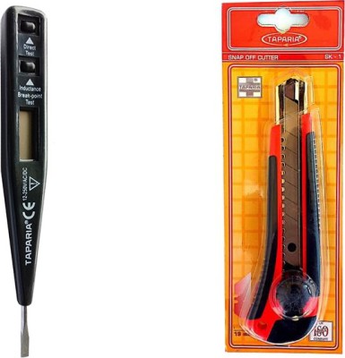 TAPARIA MDT 81 DIGITAL VOLTAGE TESTER AND SK-1 SNAP OFF CUTTER PACK OF 2 Wire Cutter