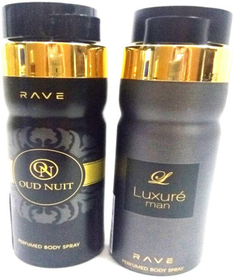 

RAVE OUD NUIT AND LUXURE MAN Perfume Body Spray - For Men & Women(400 ml, Pack of 2)