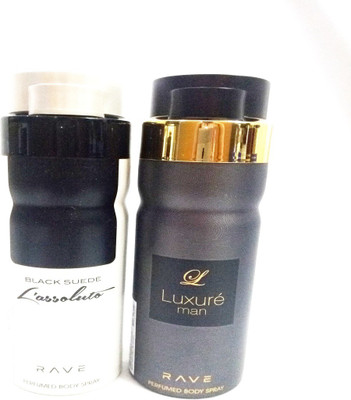 

RAVE LASSOLUTO AND LUXURE MAN Perfume Body Spray - For Men & Women(400 ml, Pack of 2)