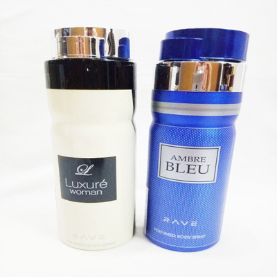 

RAVE LUXURE WOMAN AND AMBRE BLEU Perfume Body Spray - For Men & Women(400 ml, Pack of 2)