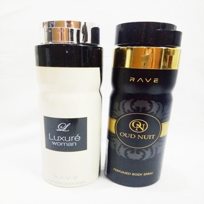 

RAVE LUXURE WOMAN AND OUD NUIT Perfume Body Spray - For Men & Women(400 ml, Pack of 2)