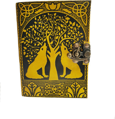 

The Leather Bags House A6 Diary(Handcrafted, Yellow)