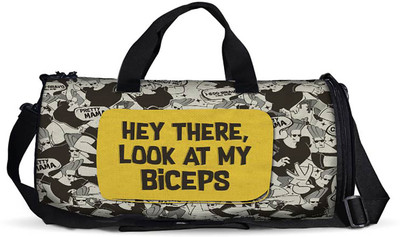 

The Souled Store. Johnny Bravo: Doodle Duffle Bag Travel Duffel Bag(Multicolor)