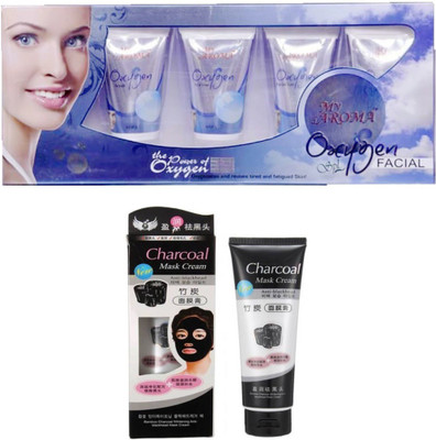 My Aroma Oxygen Facial Kit With Charcoal Face Pack 480 g(Set of 2)