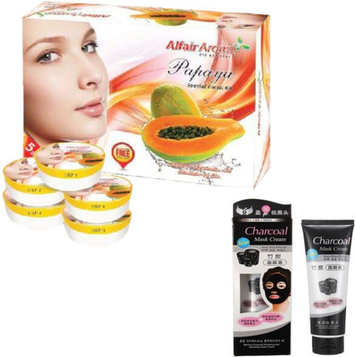

Alfair Aroma Papaya Facial Kit With Charcoal Face Pack 900 g(Set of 2)
