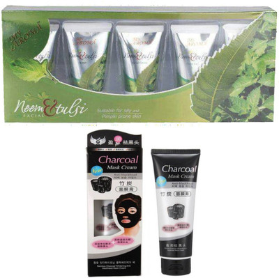 

My Aroma Neem & Tulsi Facial Kit With Charcoal Face Pack 480 g(Set of 2)