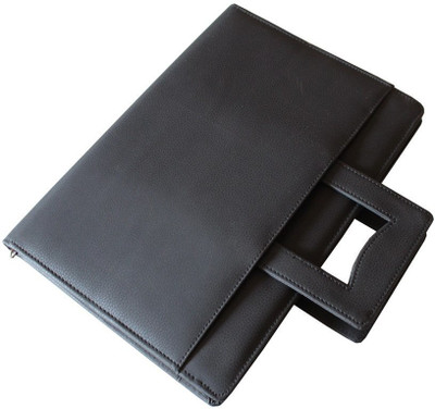 

Furious3D Black Faux Leather Adustable Handle Document/File Folder (A4/B4)(Set Of 1, Black)