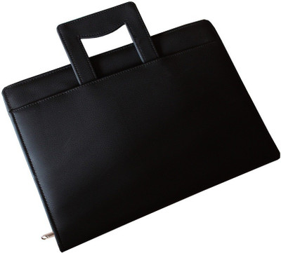 

Furious3D Black Faux Leather Adustable Handle Document/File Folder (A4)(Set Of 1, Black)