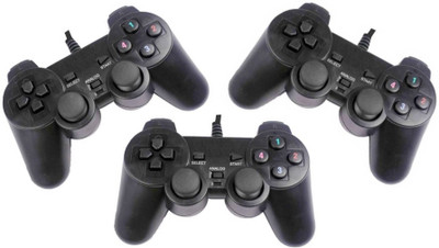 

Gadget Deals Pack of Three USB Gaming Controller Joystick Gamepad(Black, For PC, iOS)