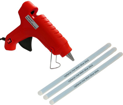 

Upkaran 40 Watt Hot Melt Glue Gun Heavy Duty High Quality With 3 sticks Free For DIY Crafts,Clothes,Crafting,Fabric and Home use Standard Temperature Corded Glue Gun(11 mm)