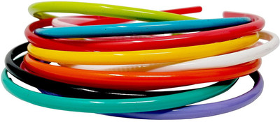 

spincart Hair Band Combo Of Rainbow Colors Small, For Dailyuse, Hair Band, School Time, Head Band, for Women/Girls Pack of 12 Hair Band(Multicolor)