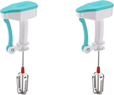 SARANGWARE Power Free Hand Blender For Egg & Cream Beater, Lassie, Milkshake, Thick shake Mixer Maker 0 W Hand Blender(Green, Blue)