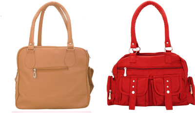 

Lady bar Shoulder Bag(Tan, Red), Red;tan