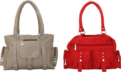 

Lady bar Shoulder Bag(Pink, Red)