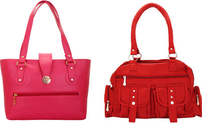 

Lady bar Shoulder Bag(Pink, Red)