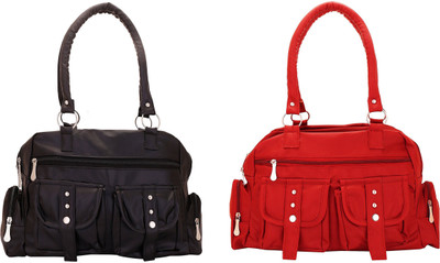 

Lady bar Shoulder Bag(Pink, Red)