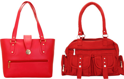 

Lady bar Shoulder Bag(Red)