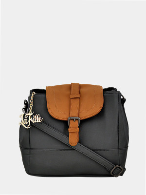 

LAFILLE Shoulder Bag(Grey, Black), Black;grey