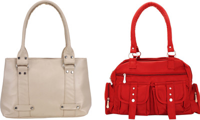 

Lady bar Shoulder Bag(Tan, Red), Red;tan