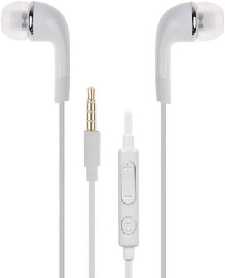 

Gadget Hub head-128 Wired Headset with Mic(White, In the Ear)