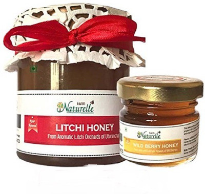 

Farm Naturelle 1 Litchi Honey !! 250 Gms+40 Gms Another Flower Honey !! The Finest 100% Pure Raw Natural Honey Unprocessed Honey from Forest of Uttaranchal(290 g, Pack of 2)