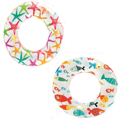 

Speoma Swimming Pool Fish and star Ring Tube for Kids[Medium] combo Inflatable Pool Accessory(Multicolor)