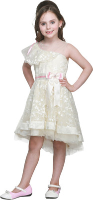 Cutecumber Girls Midi/Knee Length Party Dress(Multicolor, Sleeveless) Flipkart