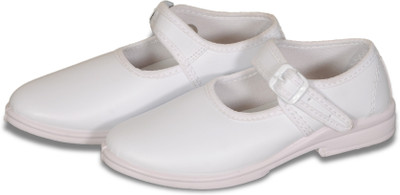 

6Four Shoes Girls Strap Formal Boots(White