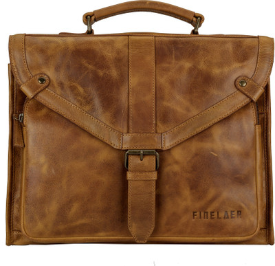 

FINELAER 15 inch Laptop Messenger Bag(Tan), Brown