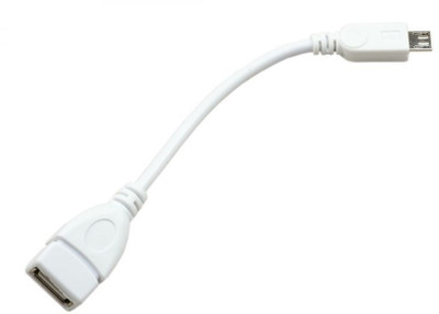 

SunRobotics USB OTG HOST CABLE - MICROB OTG MALE TO A FEMALE(White)
