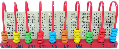 

Tootpado Wooden Counting Board Abacus - (1TNG133) - Multiplication Abacus Calculation Frame(Multicolor)